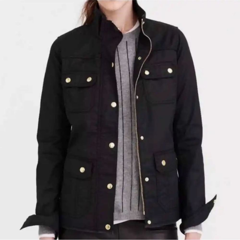 J.Crew Relaxed Boyfriend Field Jacket Waxed Cotton XS | Coastal Heritage Chic